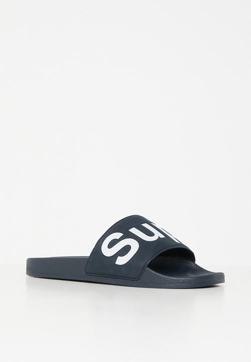 SUPERGA - 1908 Slides polysoft - navy & white
