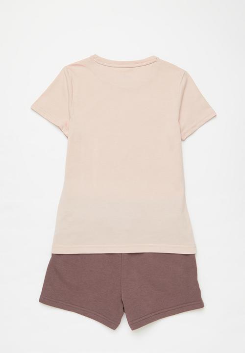 PUMA - Logo tee & shorts set g - rose quartz