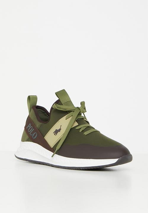 POLO - Mens athleisure side flash polo sneaker - olive