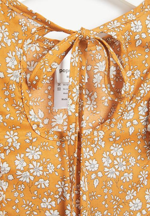 Pop Candy - Printed dress - mustard