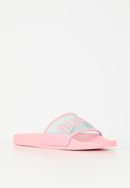 SUPERGA - 1908 Slides clear id - a3l pink green water