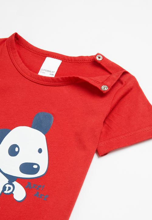 Superbalist - Boys printed romper - red