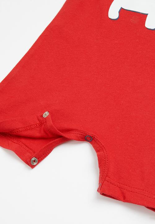 Superbalist - Boys printed romper - red