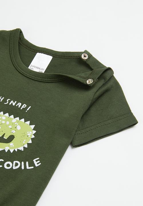 Superbalist - Boys printed romper - fatigue
