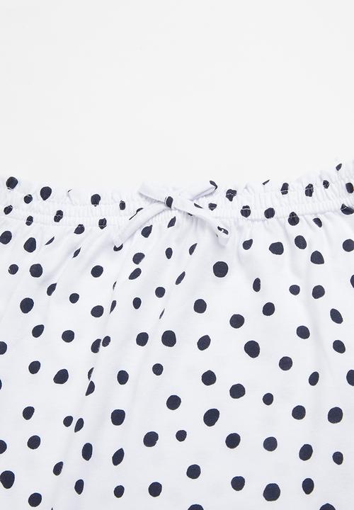 Superbalist - Printed tee & skirt set - white & pink