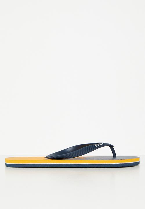 POLO - Crest colour block flip flop - mustard