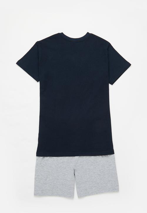 Superbalist - Summer pj set - navy & grey mel