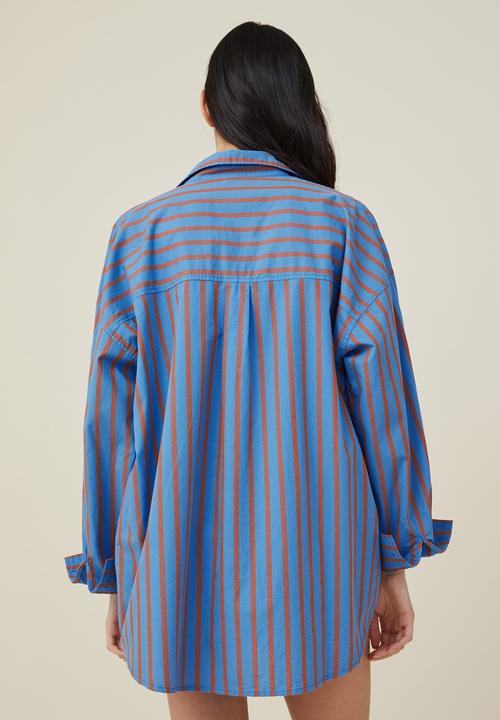 Cotton On - Dad shirt - brightest blue stripe