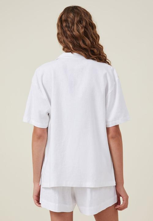 Cotton On - Haven short sleeve shirt - whtie
