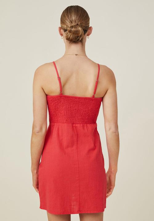 Cotton On - Molly strappy mini dress - summed red