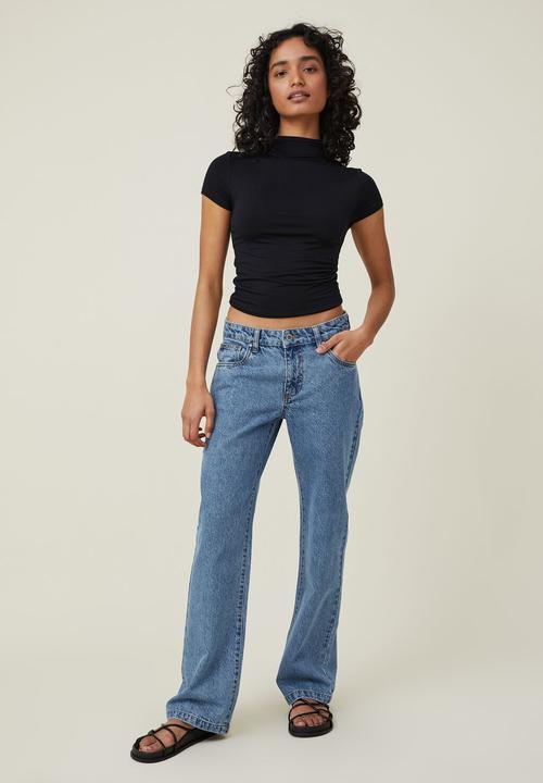 Cotton On - Nadia mock neck short sleeve top - black