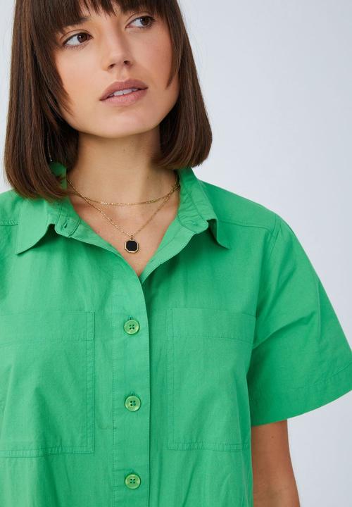 Cotton On - Scout mini shirt dress - garden green