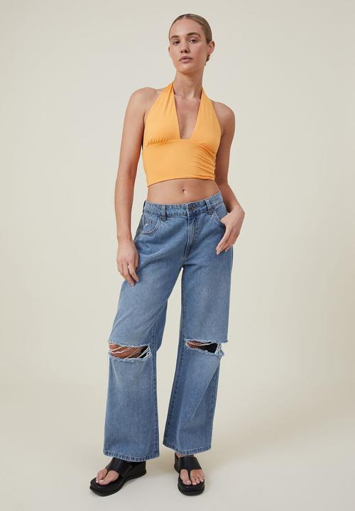 Cotton On - Sculpted halter top - soft orange
