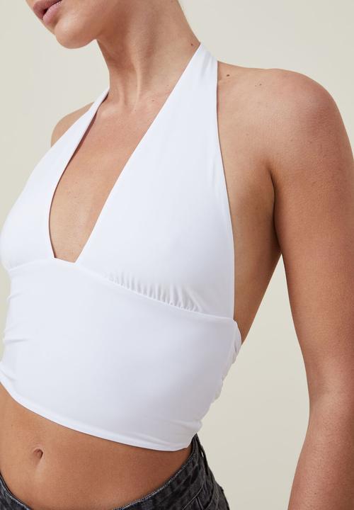 Cotton On - Sculpted halter top - white