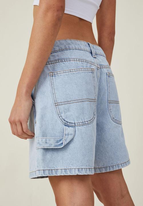 Cotton On - Utility denim short - foam blue