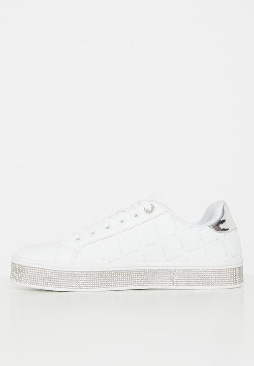 SISSY BOY - Diamond twist sneaker - white & silver