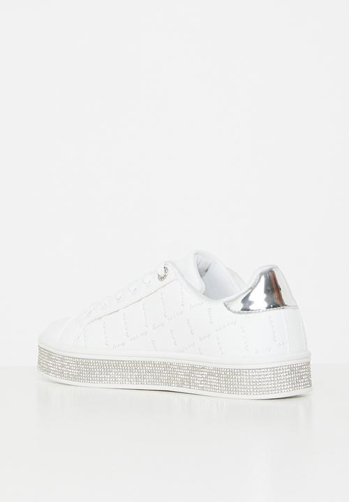 SISSY BOY - Diamond twist sneaker - white & silver