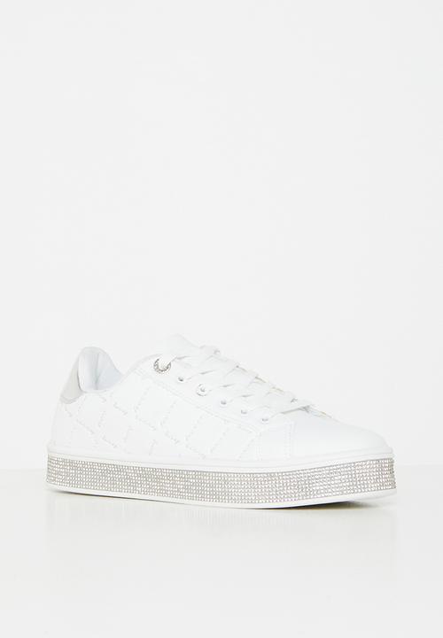 SISSY BOY - Diamond twist sneaker - white & silver