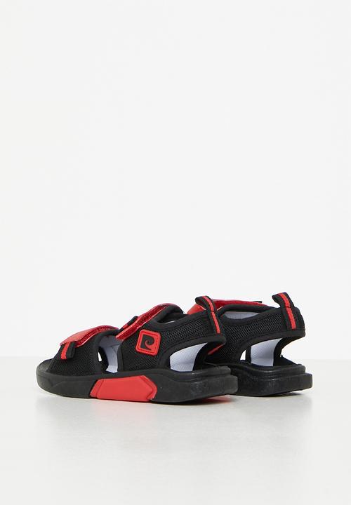 Pierre Cardin - Hook and loop fastener strap sandal - red & black