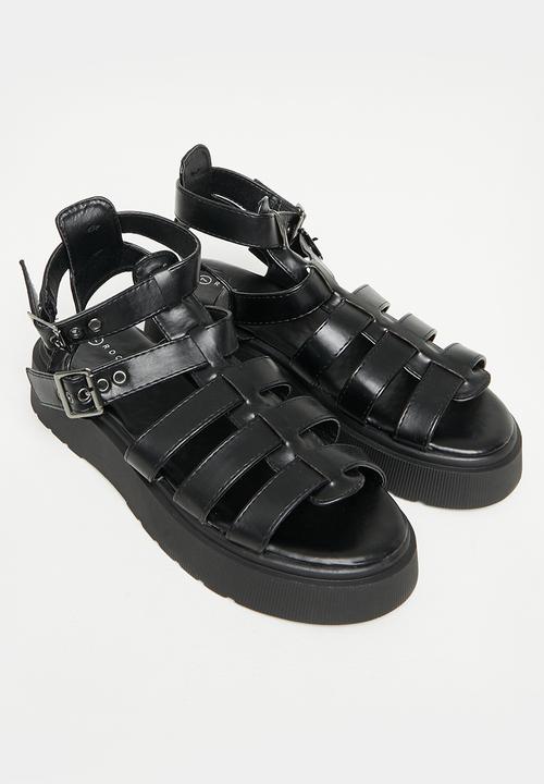 Rock & Co - Levels 1 chunky flatform sandal - black