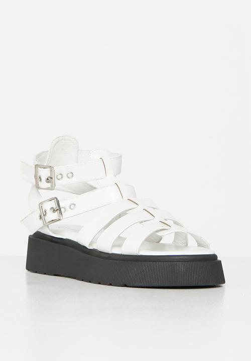Rock & Co - Levels 1 chunky flatform sandal - white