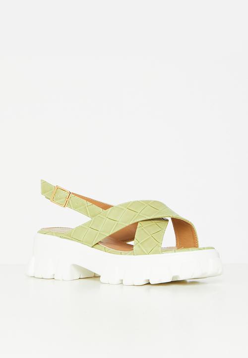 Rock & Co - Temple 1 chunky lug sole sandal - mint