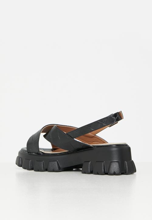 Rock & Co - Temple 1 chunky lug sole sandal - black