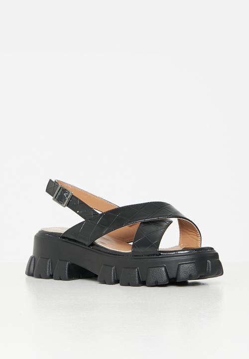 Rock & Co - Temple 1 chunky lug sole sandal - black