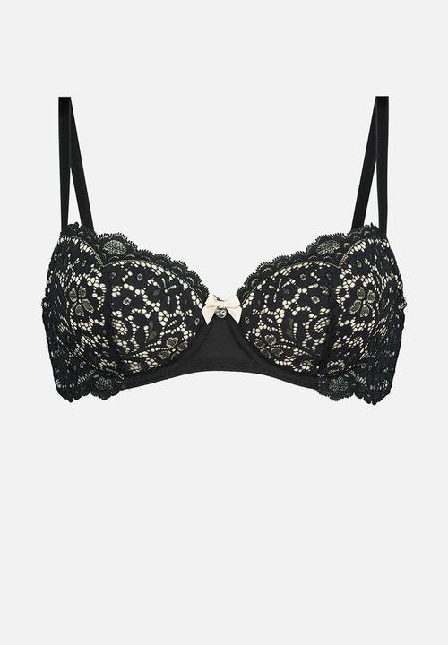 Hunkemoller - Rose padded bra - black