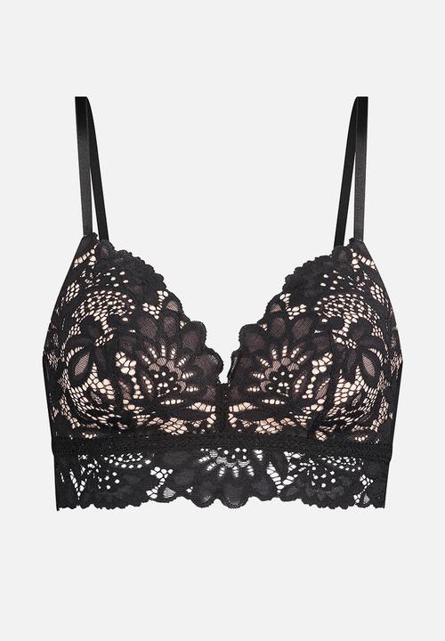 Hunkemoller - Shiloh non-wired low bra - black