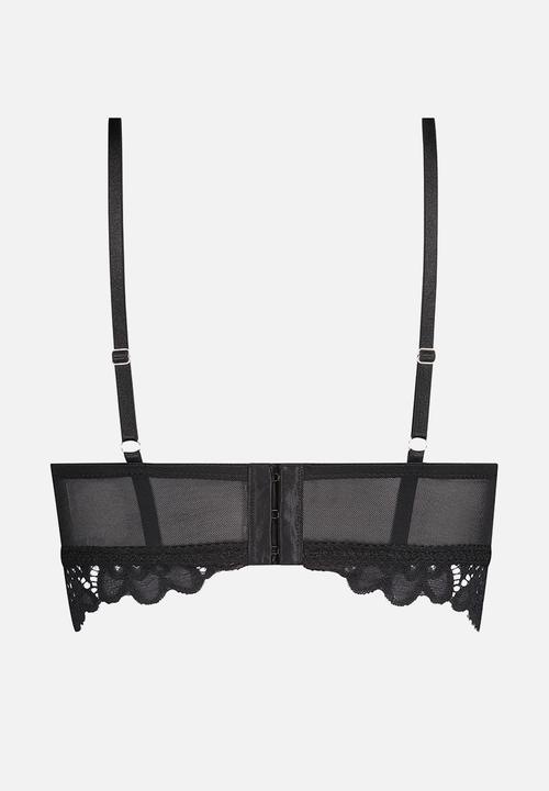 Hunkemoller - Shiloh non-wired low bra - black