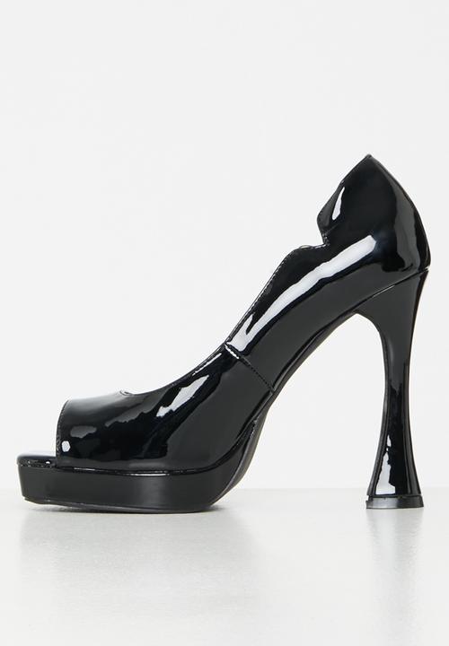 Rock & Co - Pacha 1 platform peep court heel - black