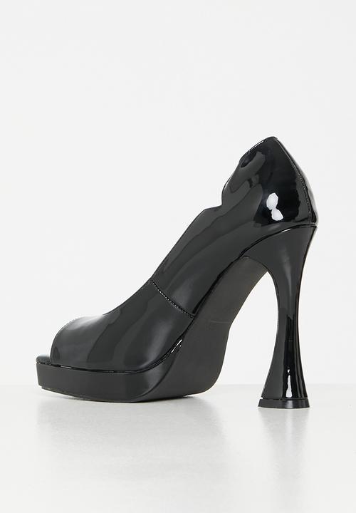 Rock & Co - Pacha 1 platform peep court heel - black