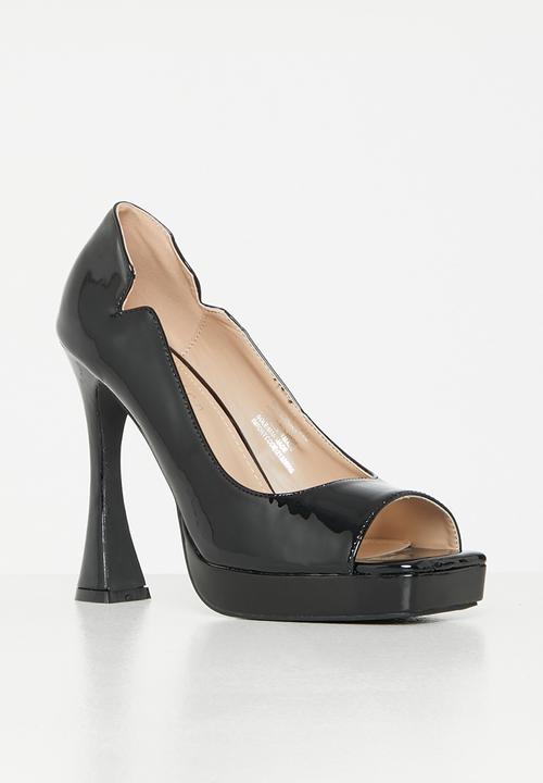 Rock & Co - Pacha 1 platform peep court heel - black