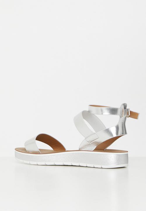 Butterfly Feet - Emmie 2 ankle tie sandal - silver