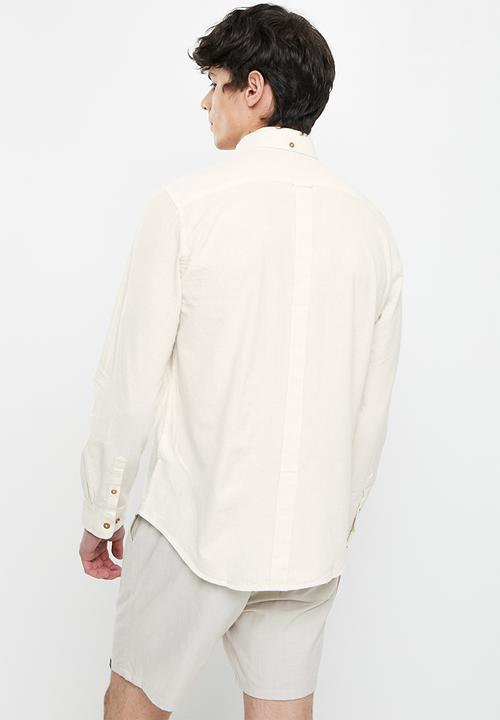 Ben Sherman - Cotton oxford shirt - ivory