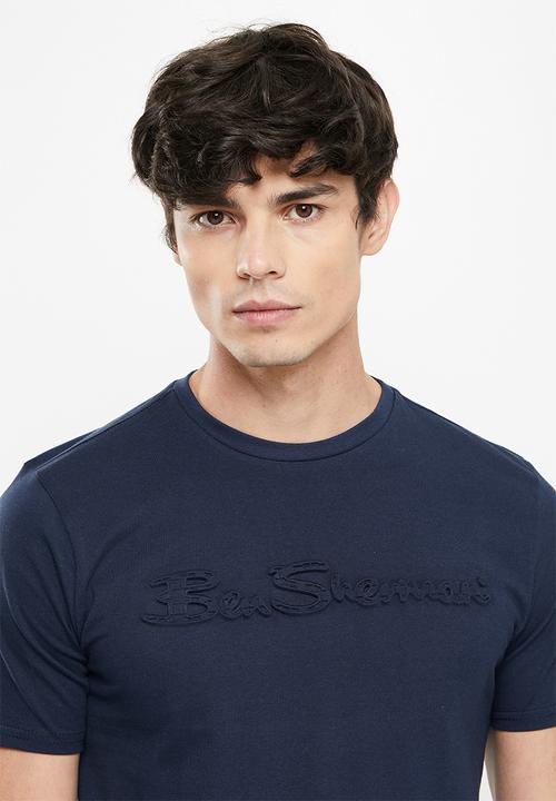Ben Sherman - Script chq emboss 1 up tee - navy
