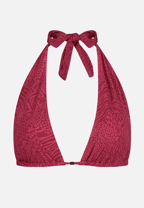Hunkemoller - Kai triangle bikini top - red