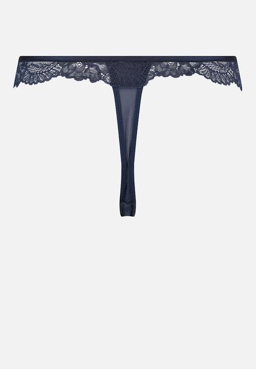 Hunkemoller - Libby string thong - blue