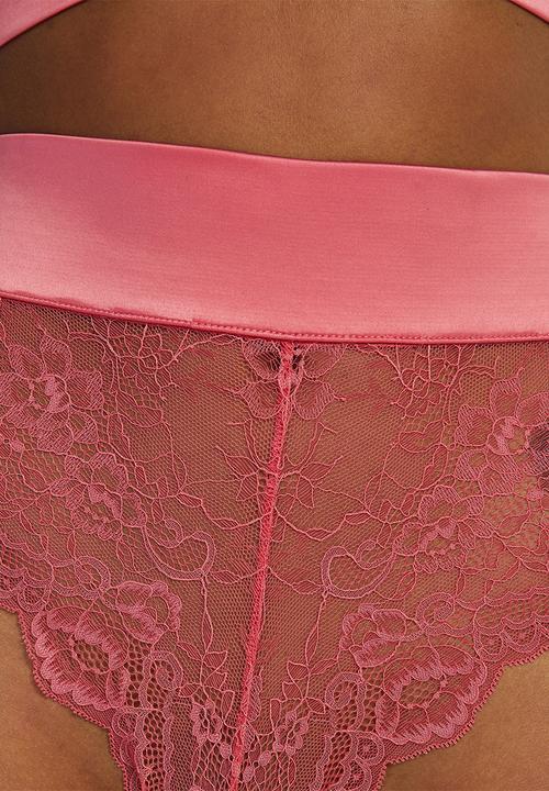 Hunkemoller - Iyana high waist brasilian panty - pink