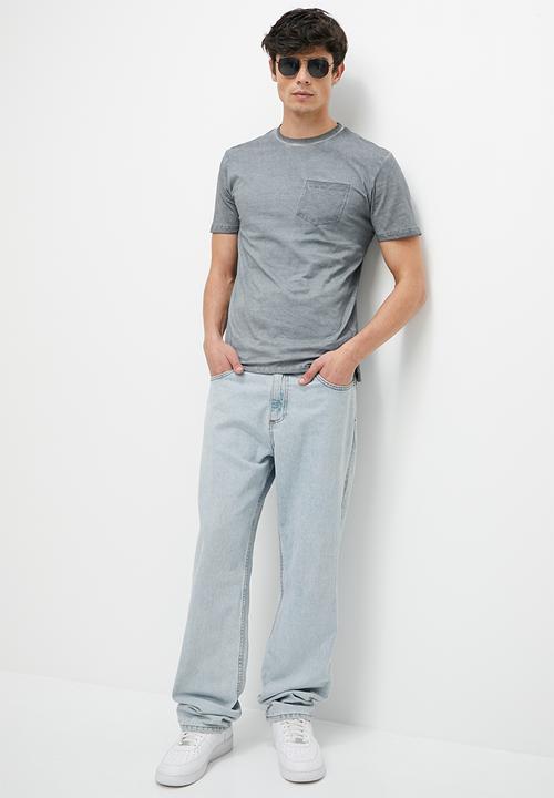 Superbalist - Heavy jersey crew neck  tee - steel