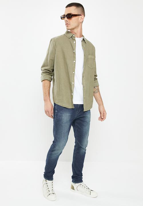 G-STAR - D-staq 3d slim - antique forest blue