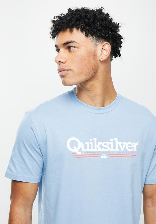 Quiksilver - Script lines short sleeve tee - airy blue