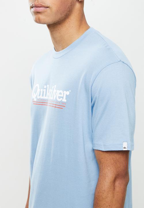 Quiksilver - Script lines short sleeve tee - airy blue