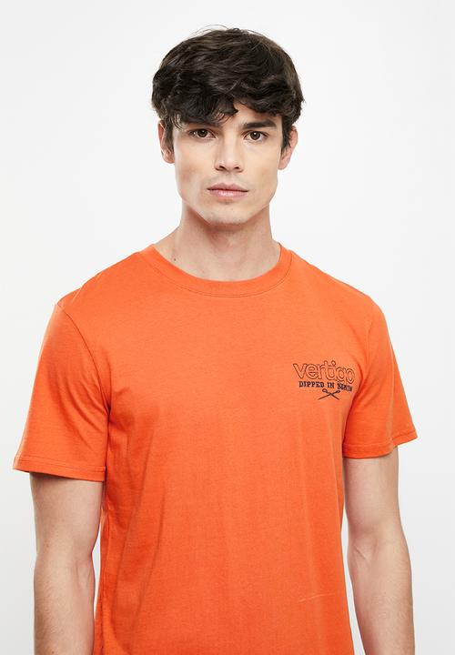 Vertigo - Vertigo graphic printed crew tee - burnt orange
