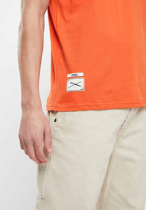 Vertigo - Vertigo graphic printed crew tee - burnt orange