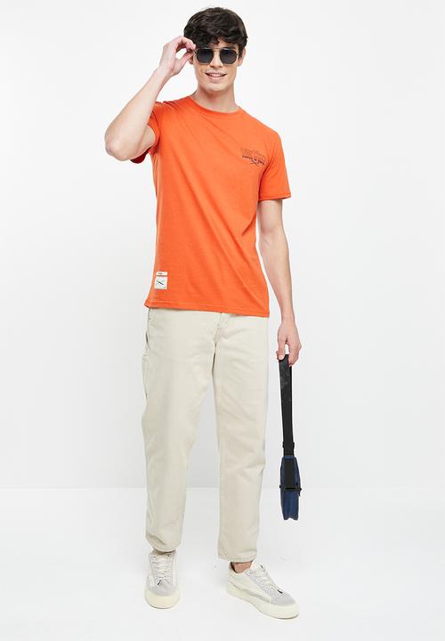 Vertigo - Vertigo graphic printed crew tee - burnt orange