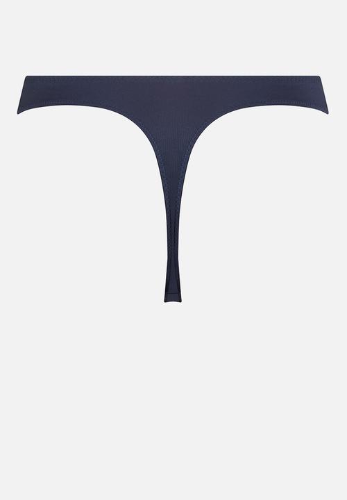 Hunkemoller - Rose string thong - blue