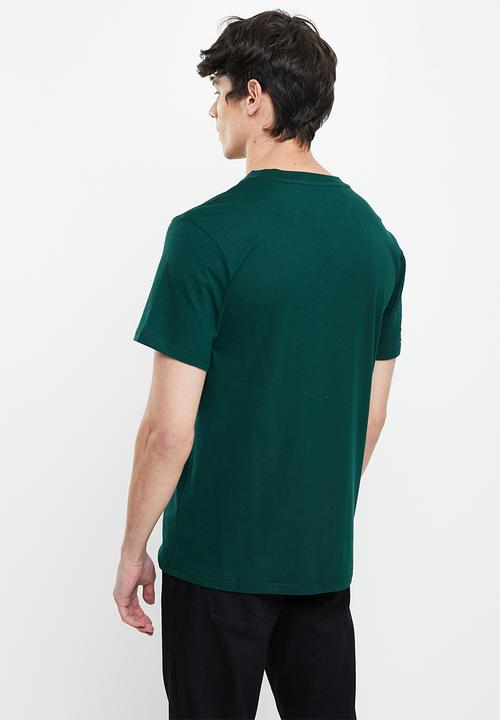 Vertigo - Vertigo print & embroidery split seam crew tee - dark sea