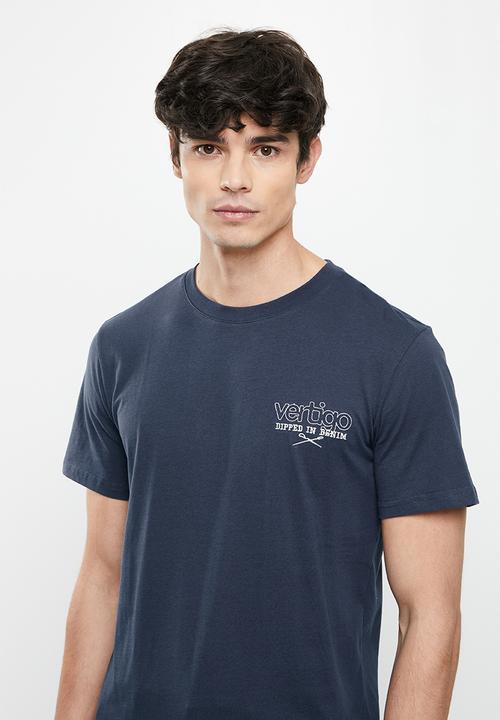Vertigo - Vertigo graphic printed crew tee - mood indigo
